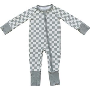 Mebie Baby - Checkered Zip Romper